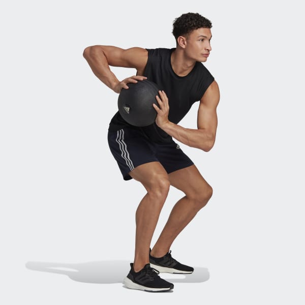 adidas Primeblue Designed to Move Sport 3-Stripes Shorts - Blue
