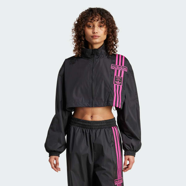 Black Adibreak Woven Two-In-One Track Top