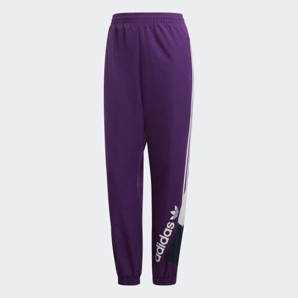 purple adidas pants womens