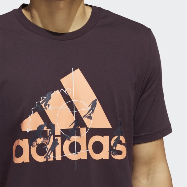 Rojo Polera Motion Badge of Sport Estampada LOG81