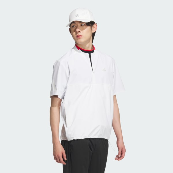 White Adizero Short Sleeve Quarter-Zip Pullover