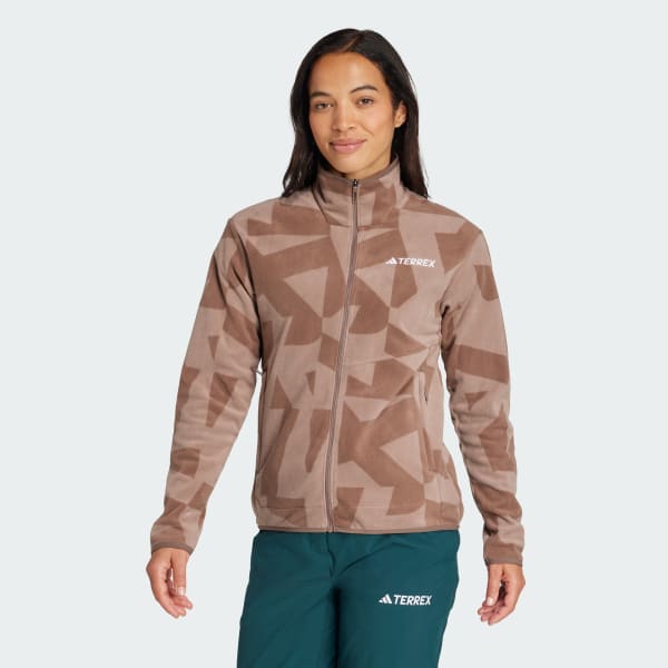 hnedá Bunda Terrex Multi Printed Full-Zip Fleece