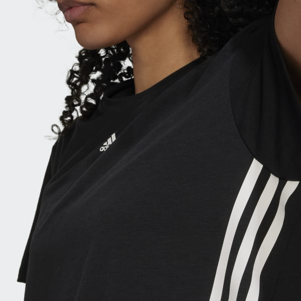 Svart Trainicons 3-Stripes Tee