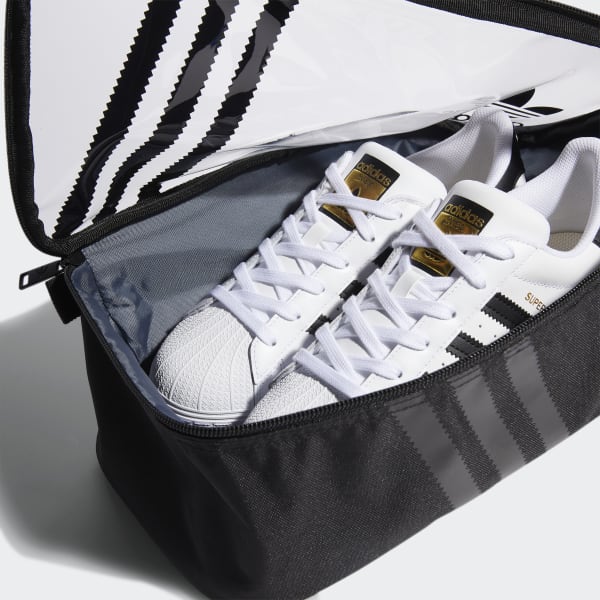 adidas Clear 3-Stripes Shoe Bag - Black 