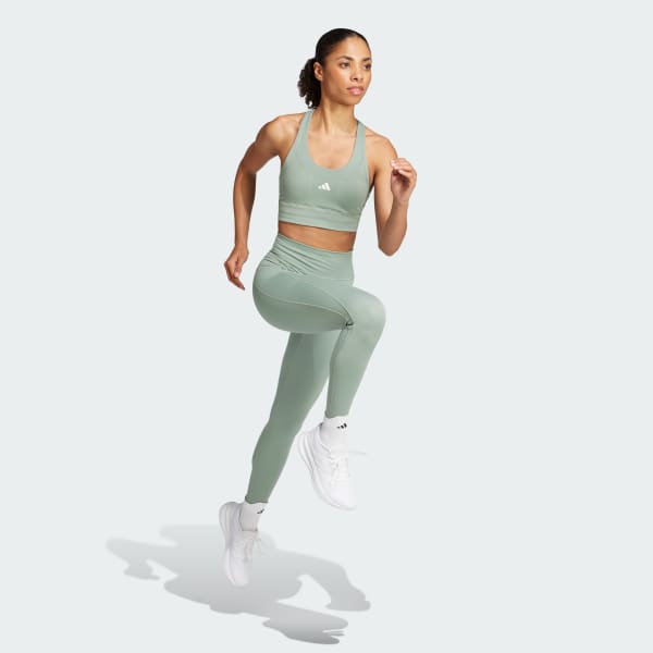 Green Own the Run 7/8 Leggings