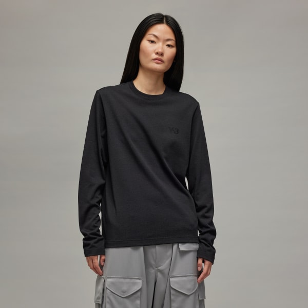 Black Y-3 Regular Long Sleeve Premium Tee