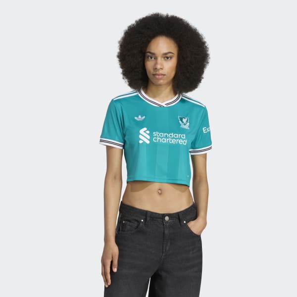 adidas Liverpool FC 25/26 Third Cropped Jersey - Green