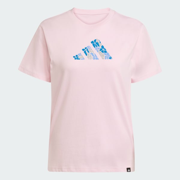 สีชมพู เสื้อยืดพิมพ์ลาย Soft Side