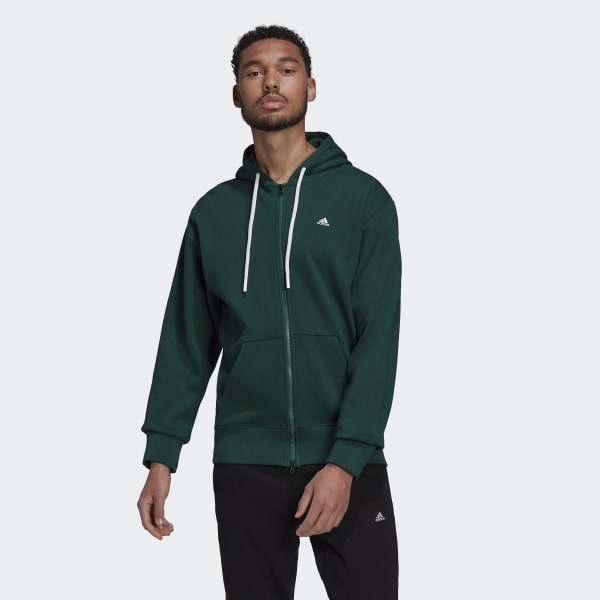 Green adidas Sportswear Comfy & Chill Full Zip Hoodie VM792