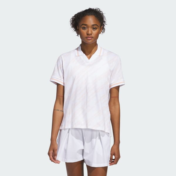 White Go-to Printed Polo Shirt
