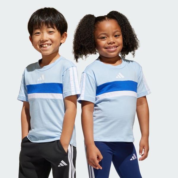Azul Playera Seasonal Essentials Tiberio con las 3 Franjas para niños