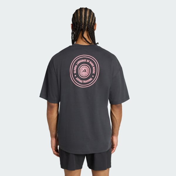 Grigio T-shirt grafica Power