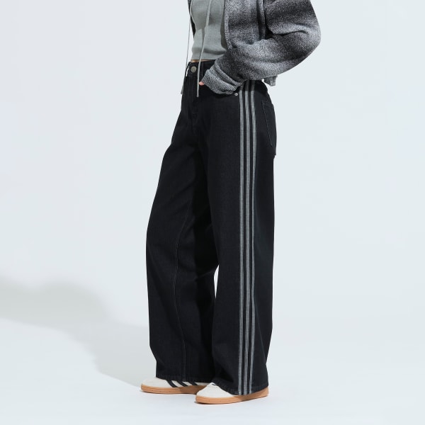 ブラック ファイヤーバード トラックパンツ デニム