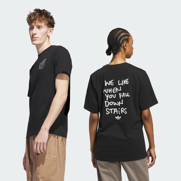 Noir T-shirt Shmoofoil Stairs