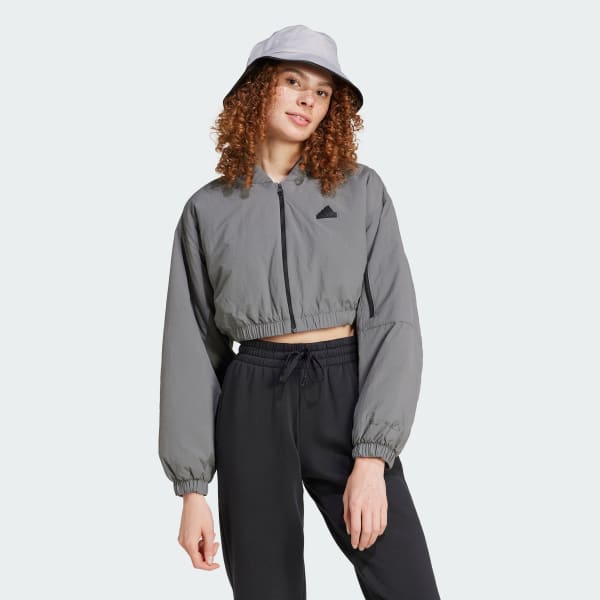 Γκρι City Escape Padded Bomber Jacket
