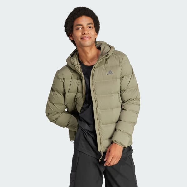 Grun Helionic Stretch Hooded Daunenjacke