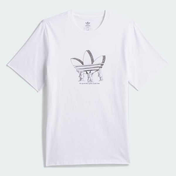 Blanco Polera Trefoil Lift Unisex