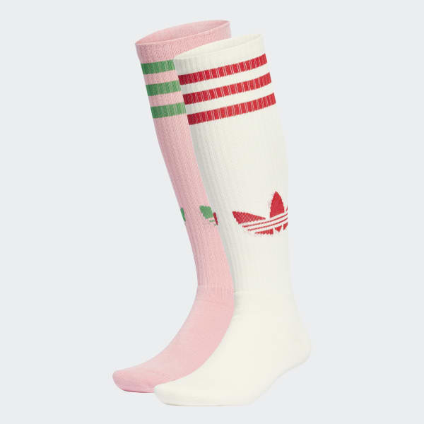 Adidas originals 2 best sale pack socks white pink