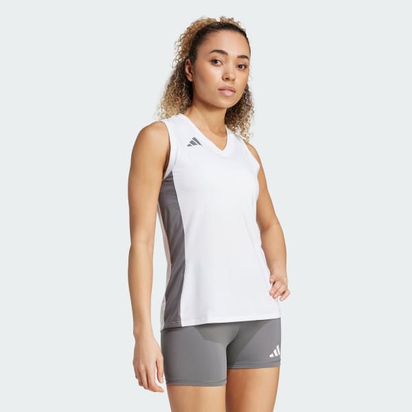 biela Bezrukávový volejbalový dres Quickset