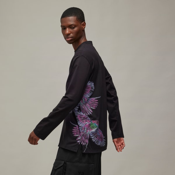 アディダス Y-3 GRAPHIC LONG SLEEVE TEE - ブラック | アディダス
