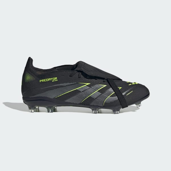 Svart Predator Elite Fold-Over Tongue Firm Ground Fotballsko