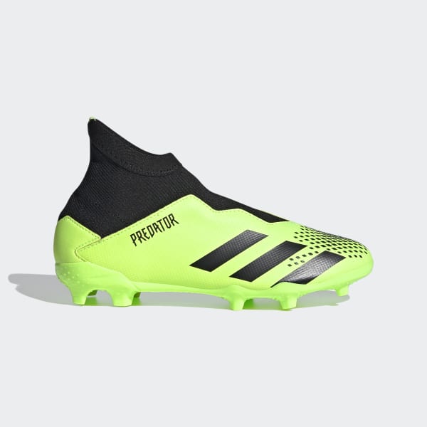 green laceless adidas boots