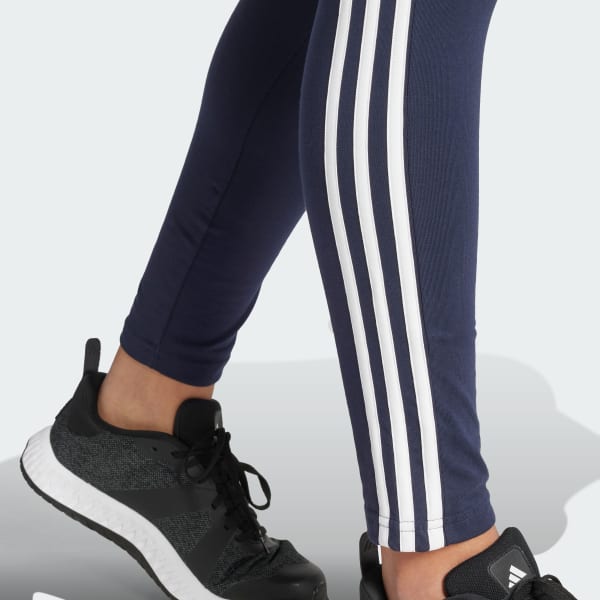 adidas LOUNGEWEAR Essentials 3-Stripes Leggings - Blue | Women's Lifestyle  | adidas US