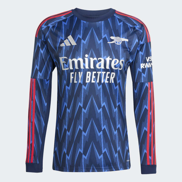adidas Arsenal 25/26 Long Sleeve Away Jersey - Blue | Free