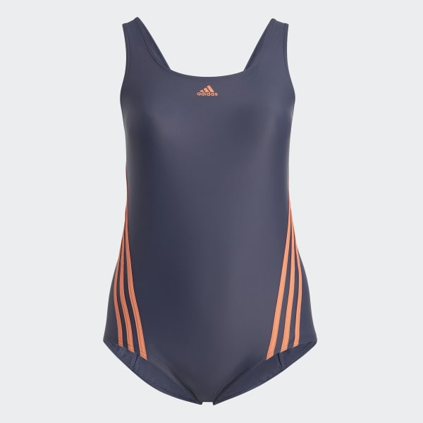 Blu Costume da bagno 3-Stripes (Curvy)