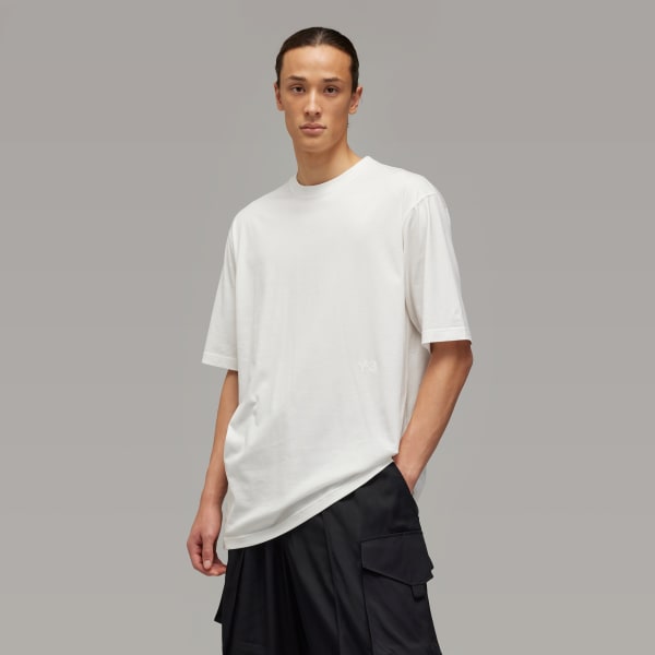 White Y-3 박시 반팔 티