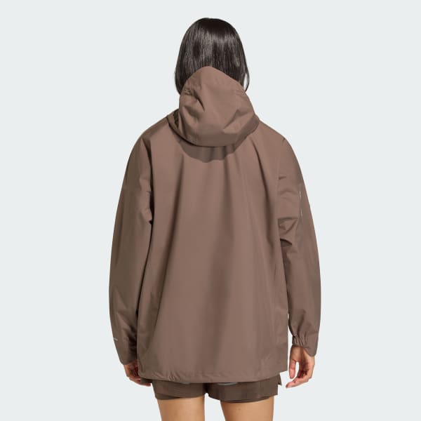 hnedá Terrex Xploric 2.5 Layer CLIMAPROOF Anorak