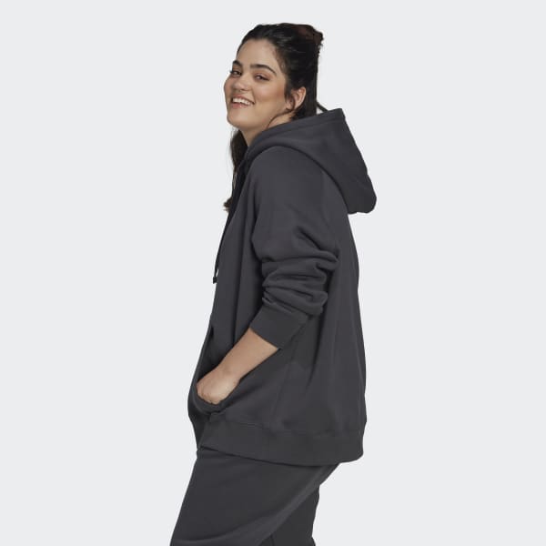 Grijs Oversized Sweatshirt met Capuchon (Grote Maat) UG639