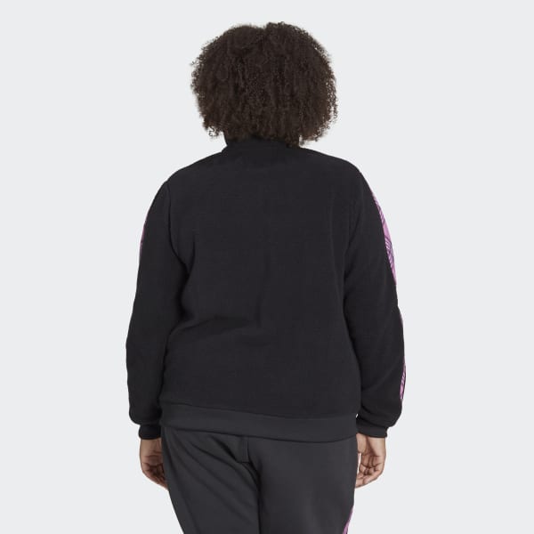Black Tiro Winterized Track Top (Plus Size) WY194