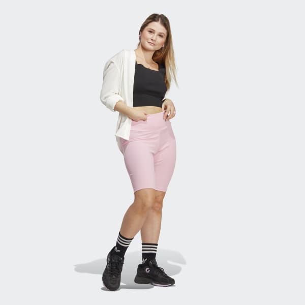adidas Adicolor Essentials Short Leggings - Pink, Women's Lifestyle