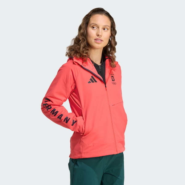 Rot Team D Xploric Softshell-Jacke mit Kapuze