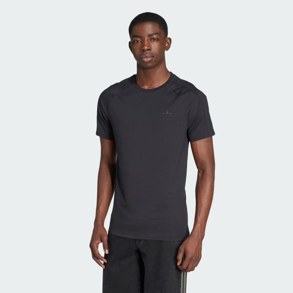 cierna Tričko tesného strihu s trojlístkom adidas Originals Adicolor