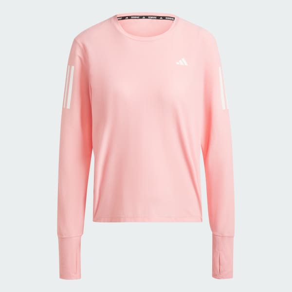Adidas pink long sleeve top store