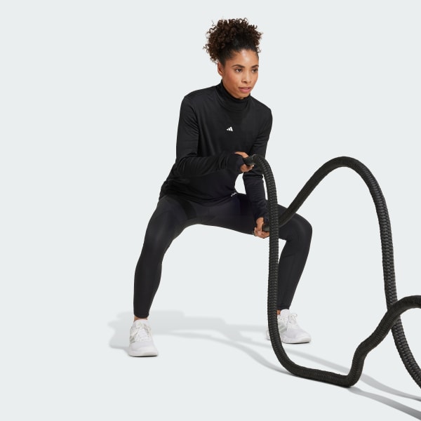 zwart TECHFIT COLD.RDY Funnel Neck Longsleeve