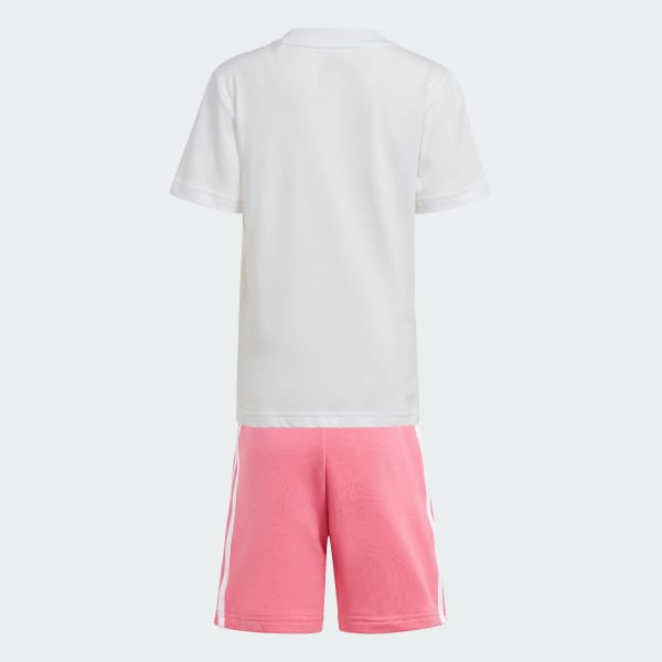 Rosa Conjunto Camiseta y Shorts Adicolor