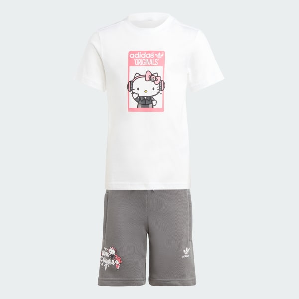 Blanco Conjunto de Camiseta Corta adidas Originals x Hello Kitty