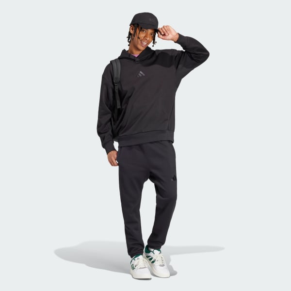 Negro Buzo de algodón perchado con capucha ALL SZN