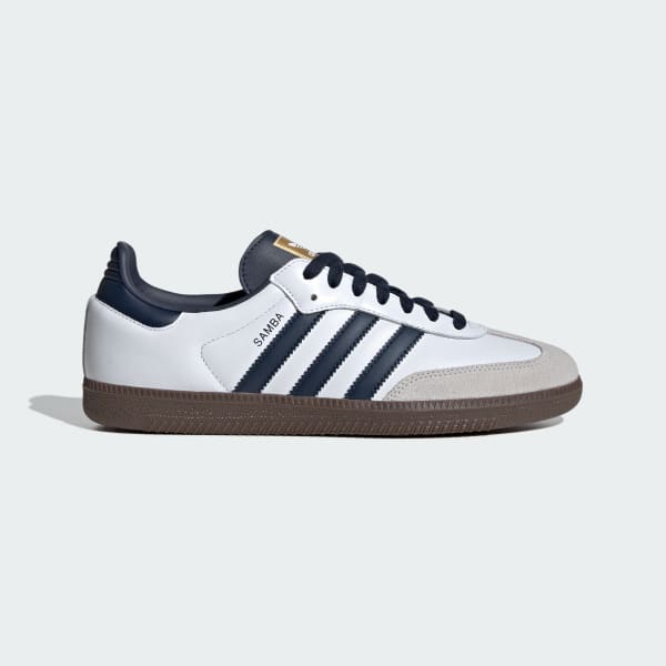 スニーカー adidas Samba OG White Blue JH5632 Adidas Men Samba OG White Blue Gum JH5632 (Solestop.com)