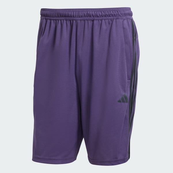 Morado Shorts de Entrenamiento Train Essentials Piqué 3 Tiras