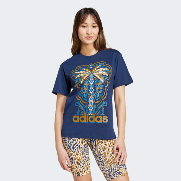 adidas T-shirt adidas x FARM Rio Azul adidas Portugal