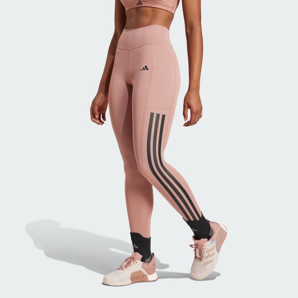 roze Optime 3-Stripes Lange Legging