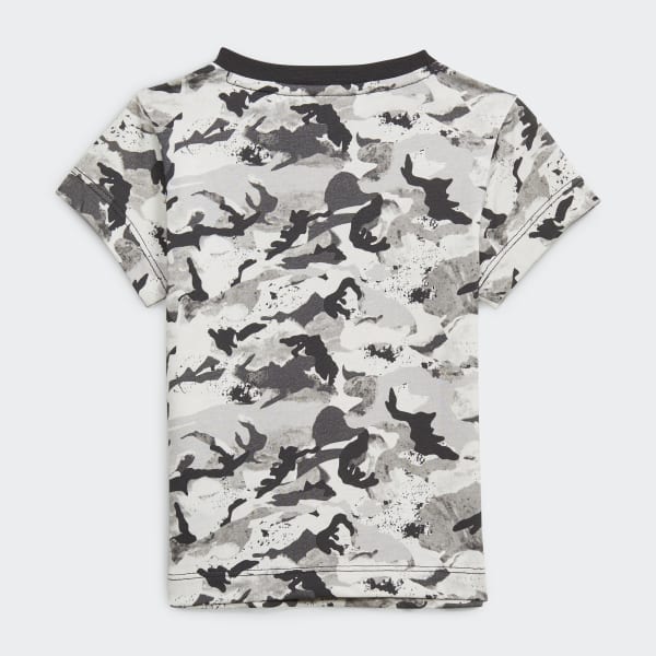 Blanco Camiseta Allover Print Camo