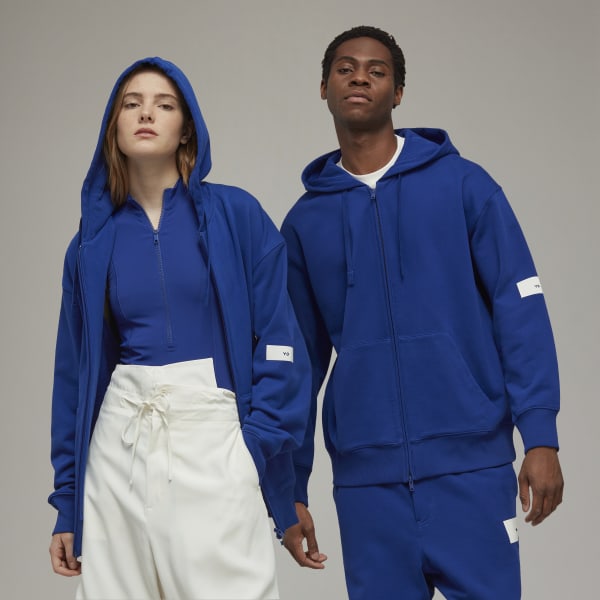 modrá Mikina Y-3 Organic Cotton Terry Zip Hoodie