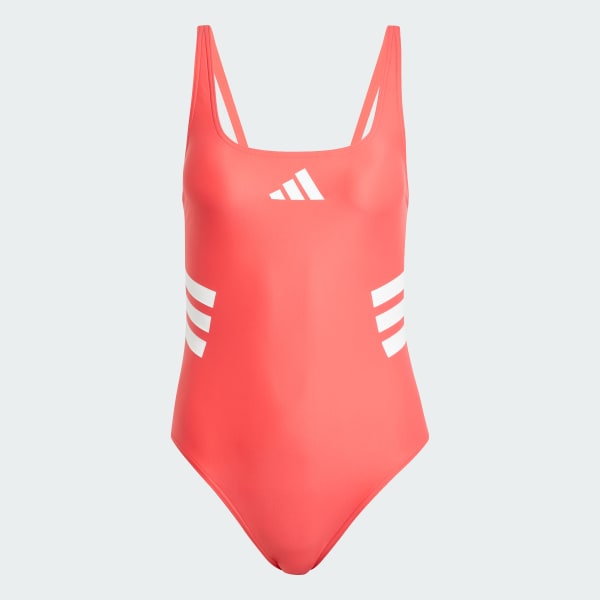 Rosso Costume da bagno 3-Stripes U-back
