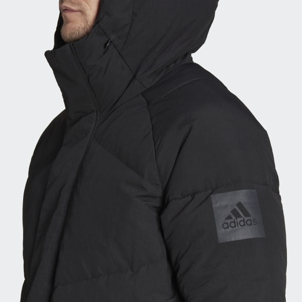 Schwarz Big Baffle Down Coat Q9637
