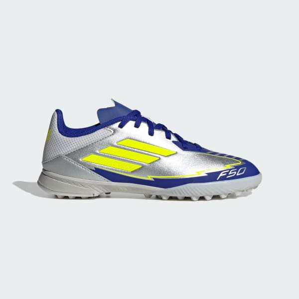 Plateado Botines F50 League Messi Pasto sintético Niños